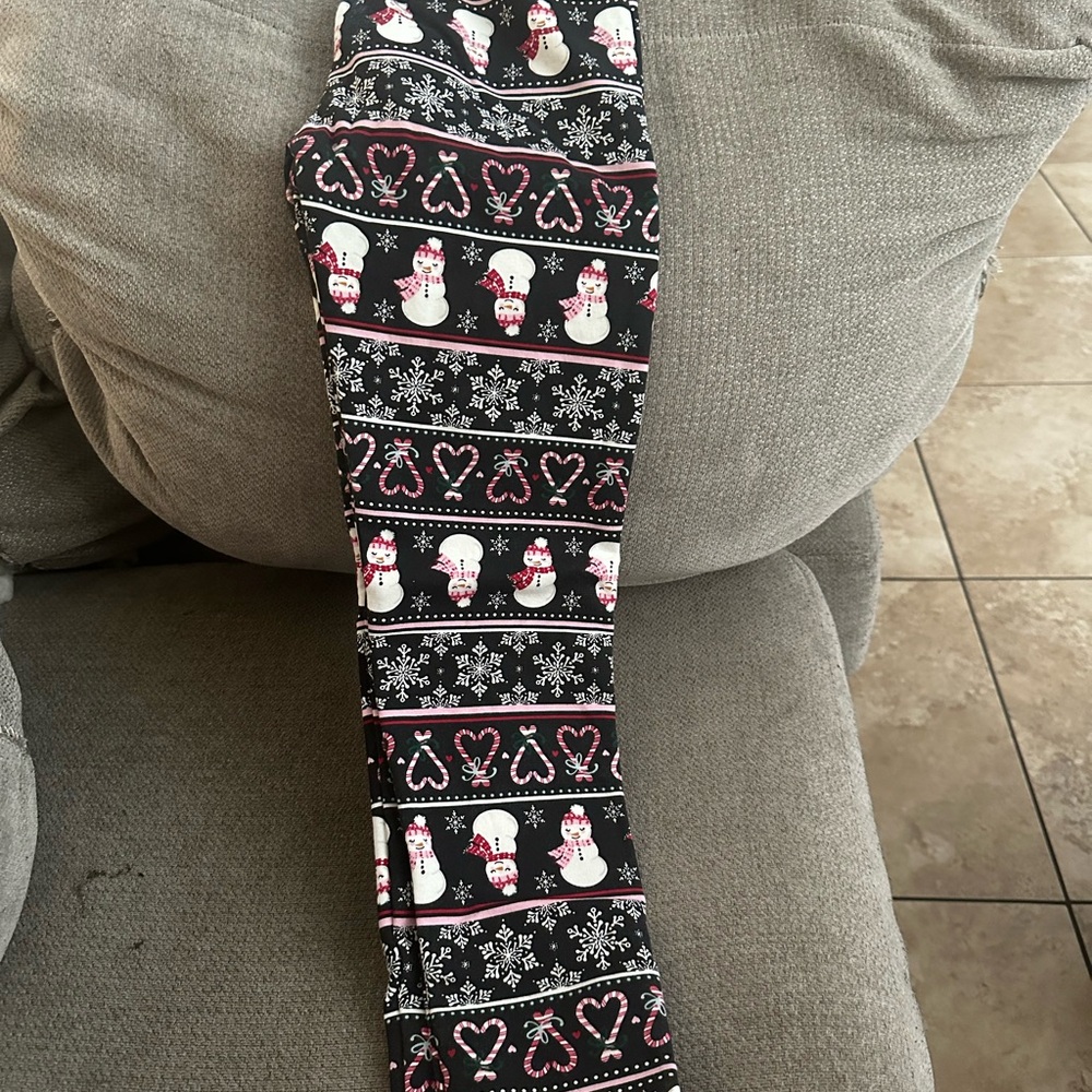 Place Snowflake and Candy Cane Leggings